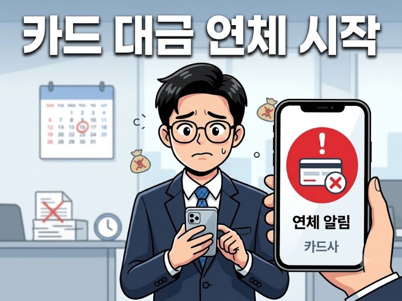 신용카드 연체 기간에 따른 카드사의 단계별 조치