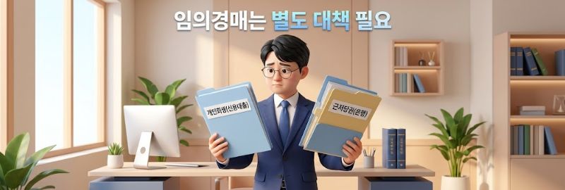 담보권 실행 임의경매는 다르게 취급됩니다