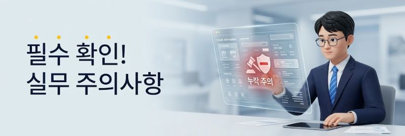 실무 주의 사항
