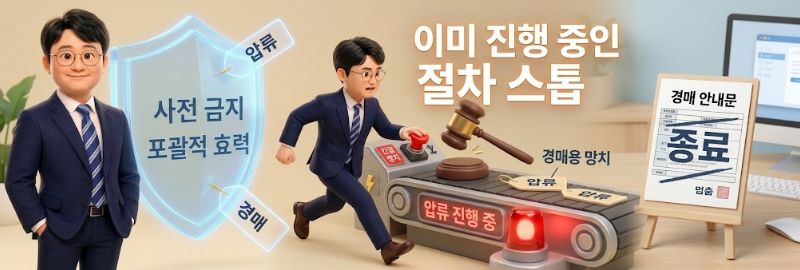 이미 진행 중인 강제집행 절차를 정지하는 중지명령