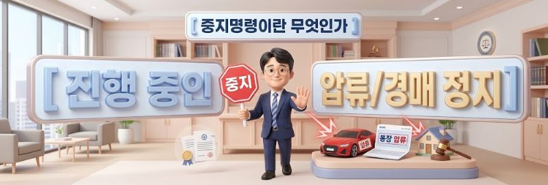 중지명령: 진행중인 강제집행을 정지하는 효력