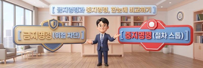 금지명령과 중지명령 차이 비교하기