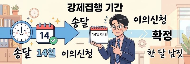 지급명령 확정 후 강제집행이 들어오는 기간은 약 한 달