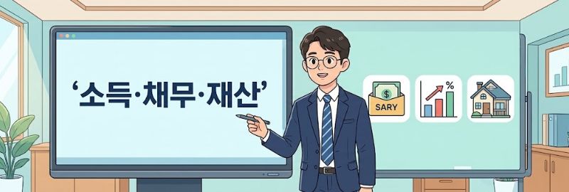 신청자격 3가지 소득, 채무, 재산