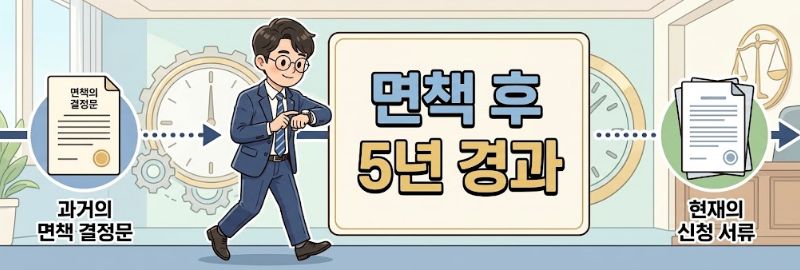 재신청의 경우 면책 후 5년이 경과해야 함